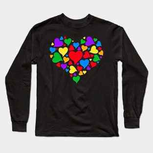 Colorful Hearts Valentines Day Long Sleeve T-Shirt